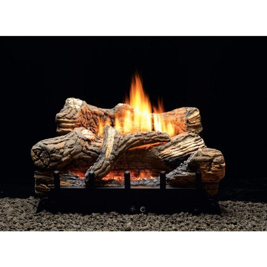 Empire | 24" Flint Hill Ceramic Fiber Gas Log Set with Vent-Free Contour Burner