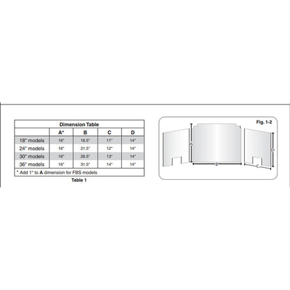 Real Fyre Three Panel Traditional Black Porcelain Fyreback