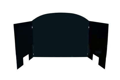 Real Fyre Three Panel Traditional Black Porcelain Fyreback
