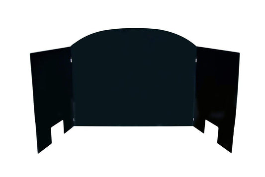 Real Fyre Three Panel Traditional Black Porcelain Fyreback