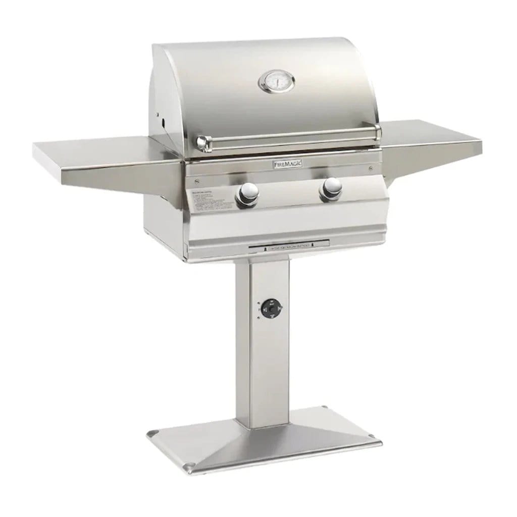 Fire Magic 24" 2-Burner Choice Multi-User Patio Post Mount Gas Grill w/ Analog Thermometer (C430S)