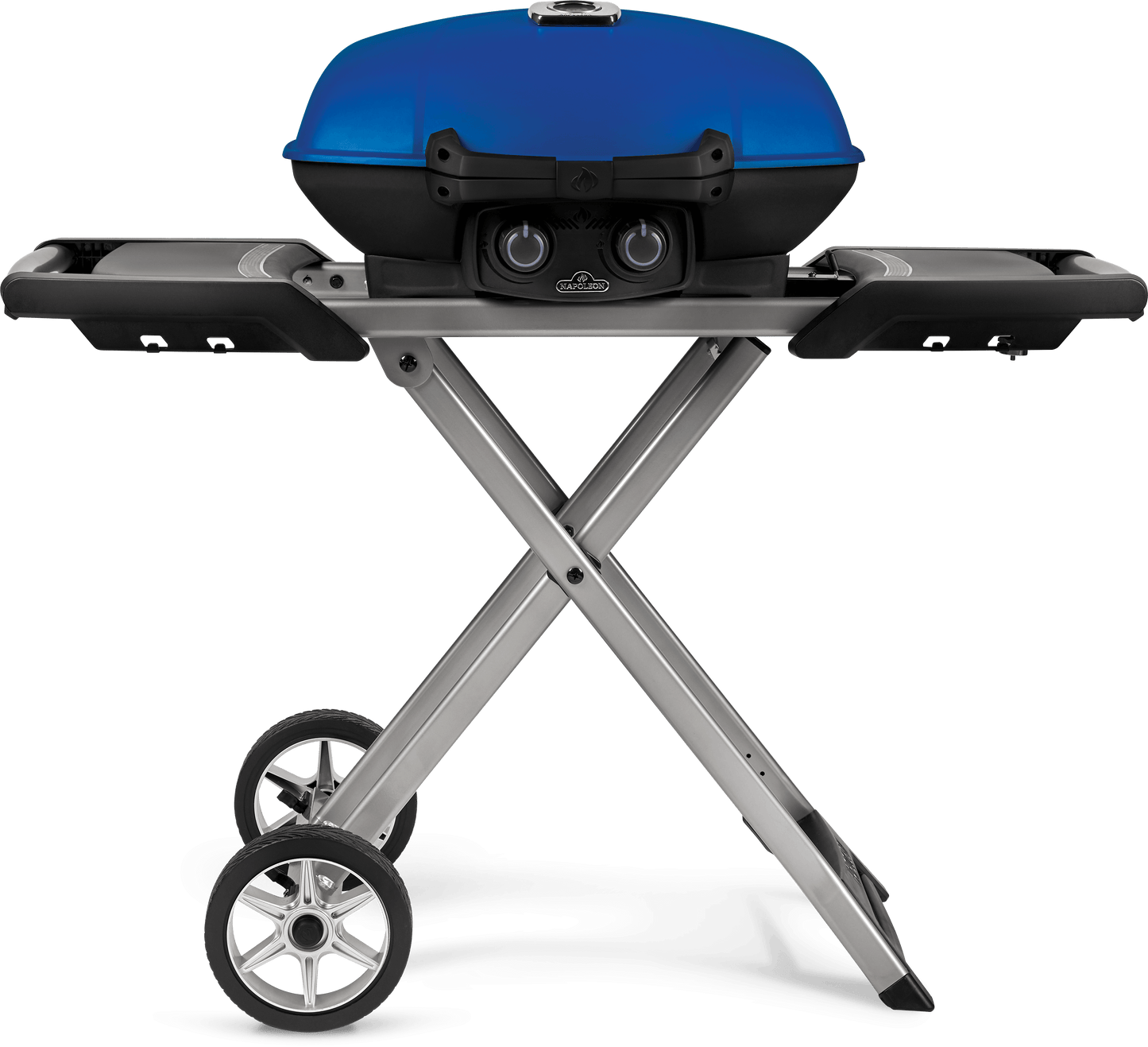 Napoleon TravelQ 285X (BLUE) Portable Propane Gas Grill with Scissor Cart TQ285X-BL-1
