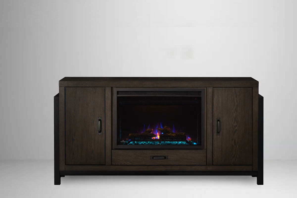 Napoleon Franklin Media Console in Oak | Cineview 30'' Electric Firebox