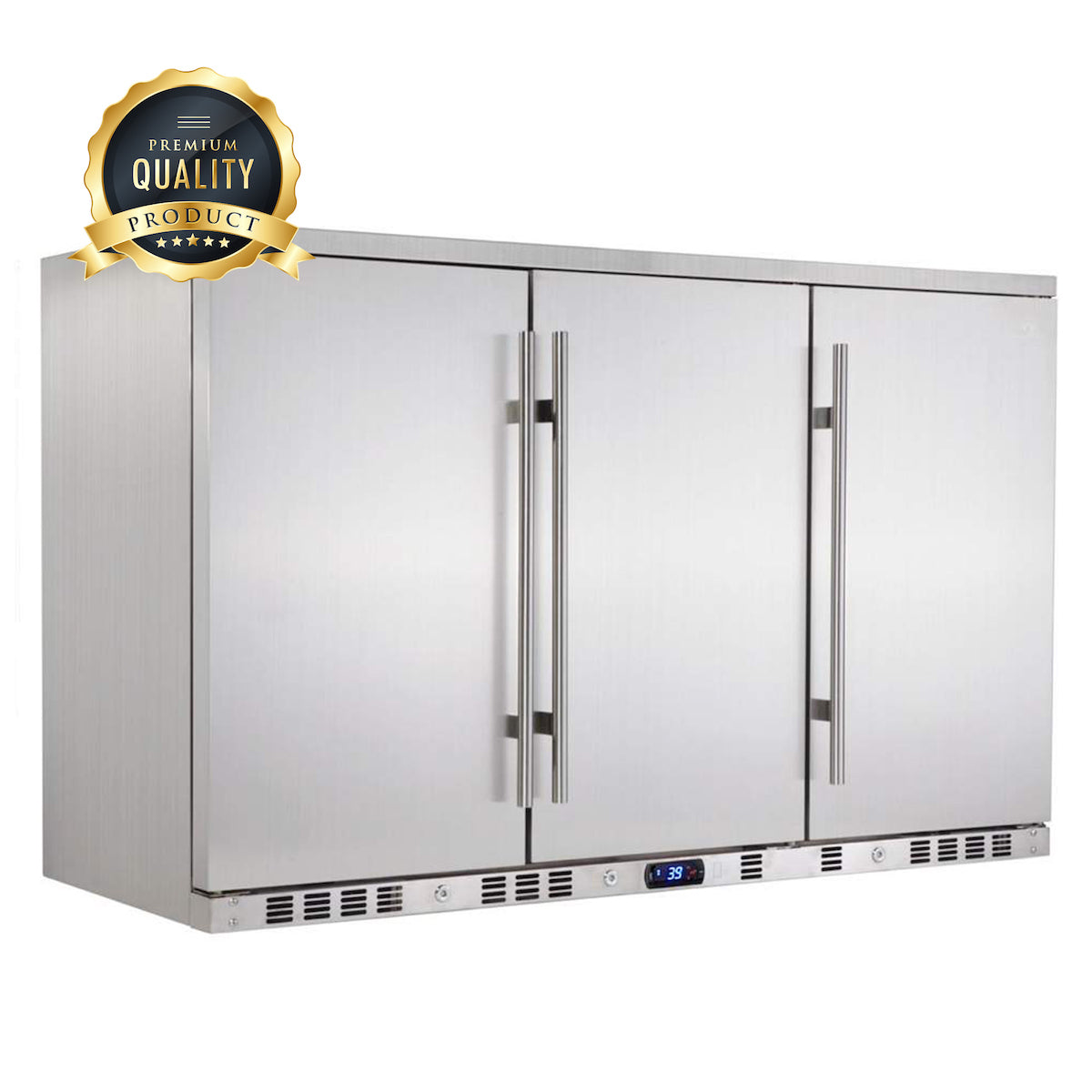 53 Inch Solid 3-Door Outdoor Beverage Drinks Cooler