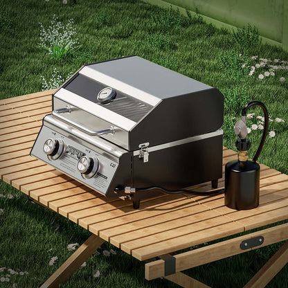 Monument 2-Burner | Stainless Steel Portable Propane Gas Grill