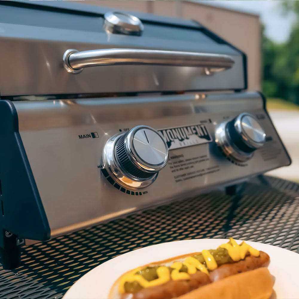 Monument 2-Burner | Stainless Steel Portable Propane Gas Grill