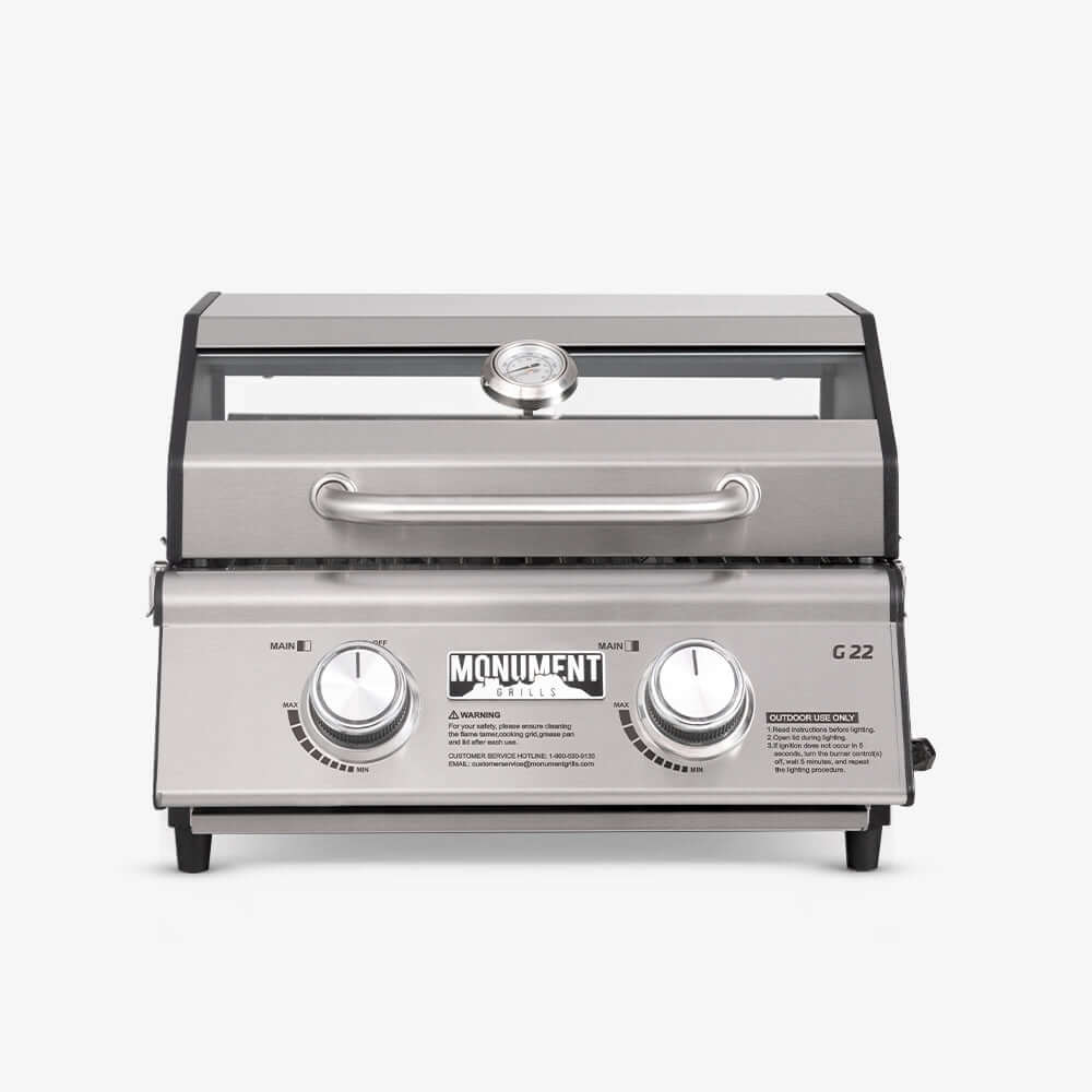 Monument 2-Burner | Stainless Steel Portable Propane Gas Grill