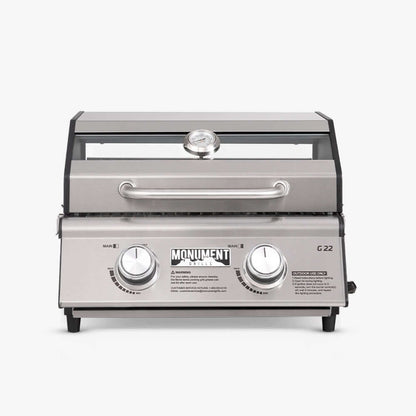 Monument 2-Burner | Stainless Steel Portable Propane Gas Grill
