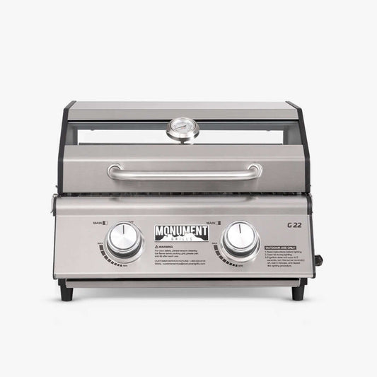 Monument 2-Burner | Stainless Steel Portable Propane Gas Grill