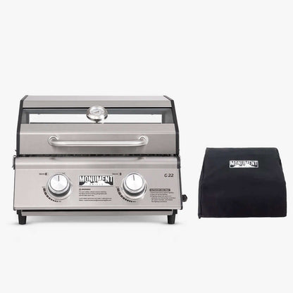 Monument 2-Burner | Stainless Steel Portable Propane Gas Grill