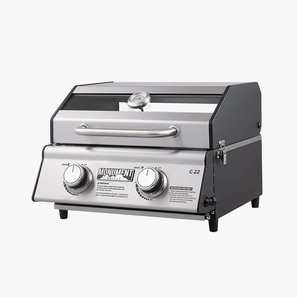 Monument 2-Burner | Stainless Steel Portable Propane Gas Grill