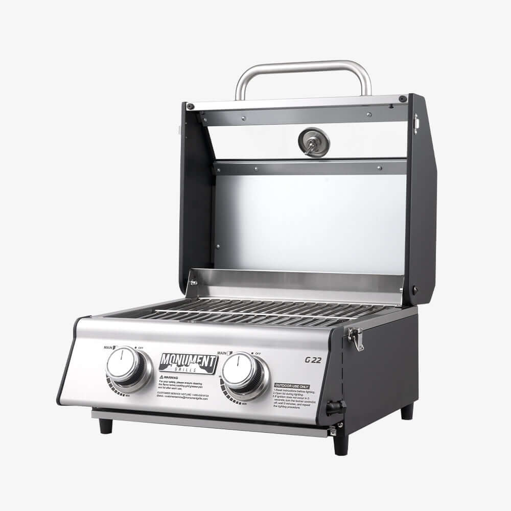 Monument 2-Burner | Stainless Steel Portable Propane Gas Grill