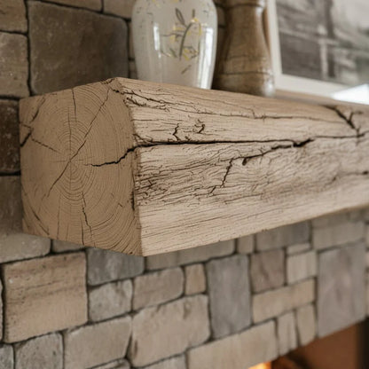 Cabin Pane Non-Combustible Concrete Fireplace Mantel Shelf
