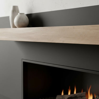 Flat Sawn Non-Combustible Concrete Fireplace Mantel Shelf