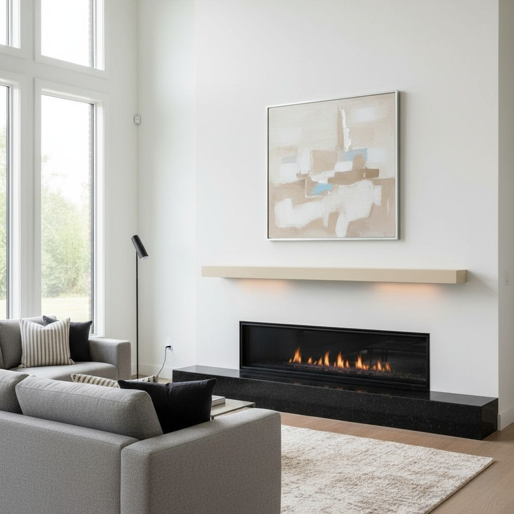 Horizon Concrete Non-Combustible Fireplace Mantel Shelf