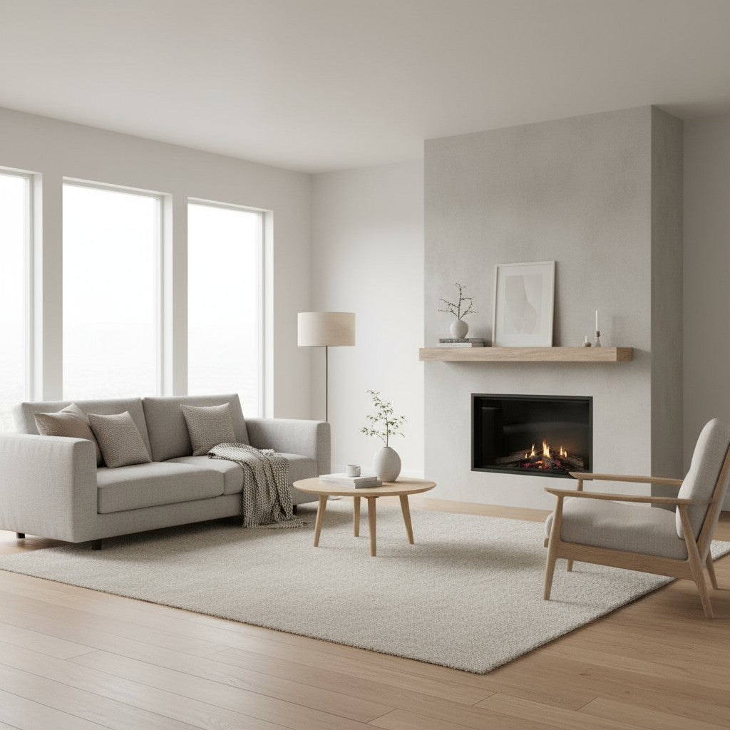 Flat Sawn Non-Combustible Concrete Fireplace Mantel Shelf