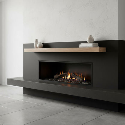 Flat Sawn Non-Combustible Concrete Fireplace Mantel Shelf
