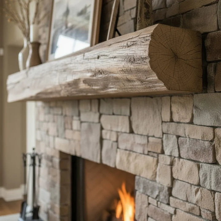 Cabin Pane Non-Combustible Concrete Fireplace Mantel Shelf