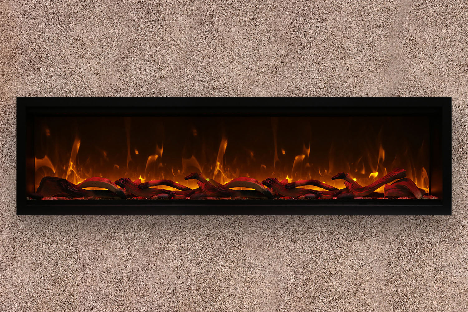 Amantii Symmetry 74'' Extra Tall & Deep Recessed Linear Indoor/Outdoor Electric Fireplace