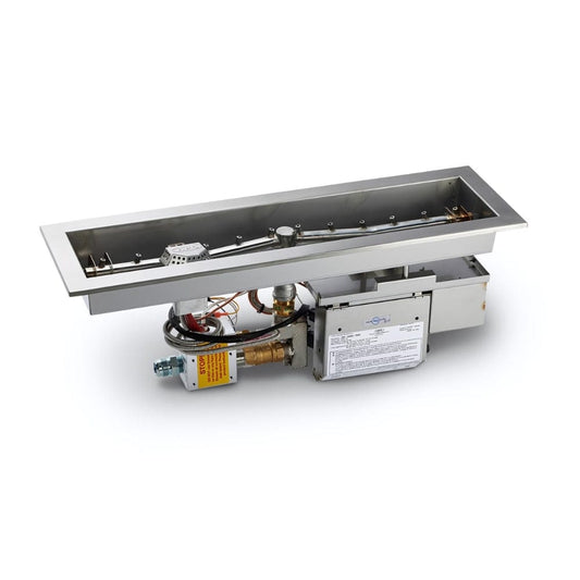 HPC Linear Trough Gas Fire Pit Insert with On/Off Electronic Ignition