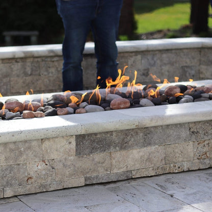 HPC Linear Trough Gas Fire Pit Insert with On/Off Electronic Ignition
