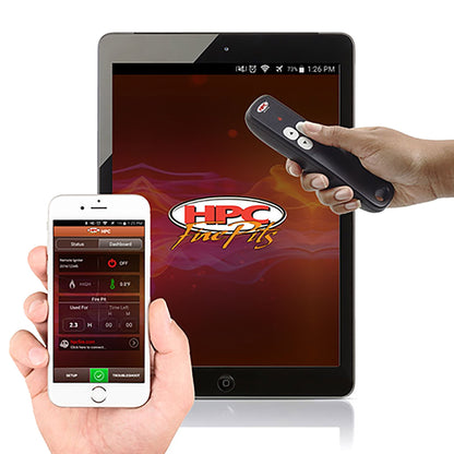 Square Flat Torpedo Fire Pit Burner Kit - Hi/Lo Electronic Ignition by HPC Fire