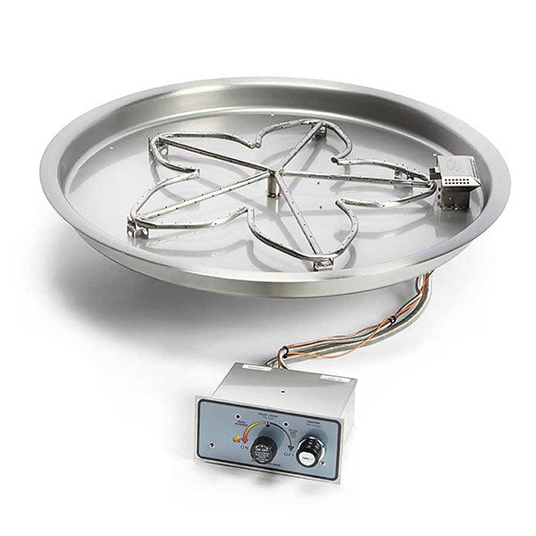 Round Drop-In Fire Pit Burner Kit Push Button Ignition by HPC Fire