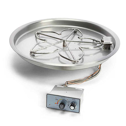 Round Drop-In Fire Pit Burner Kit Push Button Ignition by HPC Fire