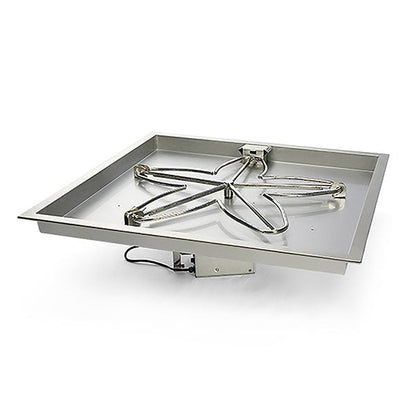 Square Drop-In Fire Pit Burner Kit - On/Off Electronic Ignition by HPC Fire