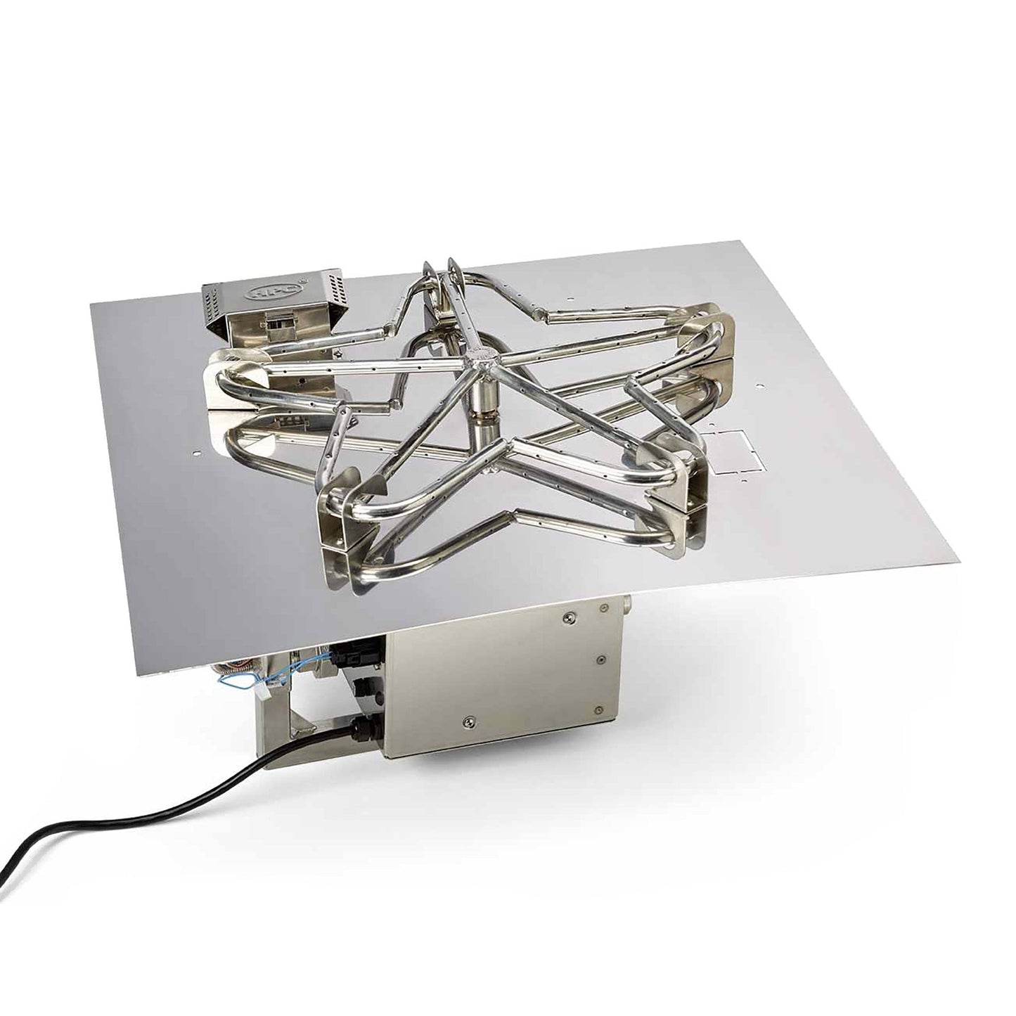 Square Flat Fire Pit Burner Kit - Hi/Lo Electronic Ignition by HPC Fire