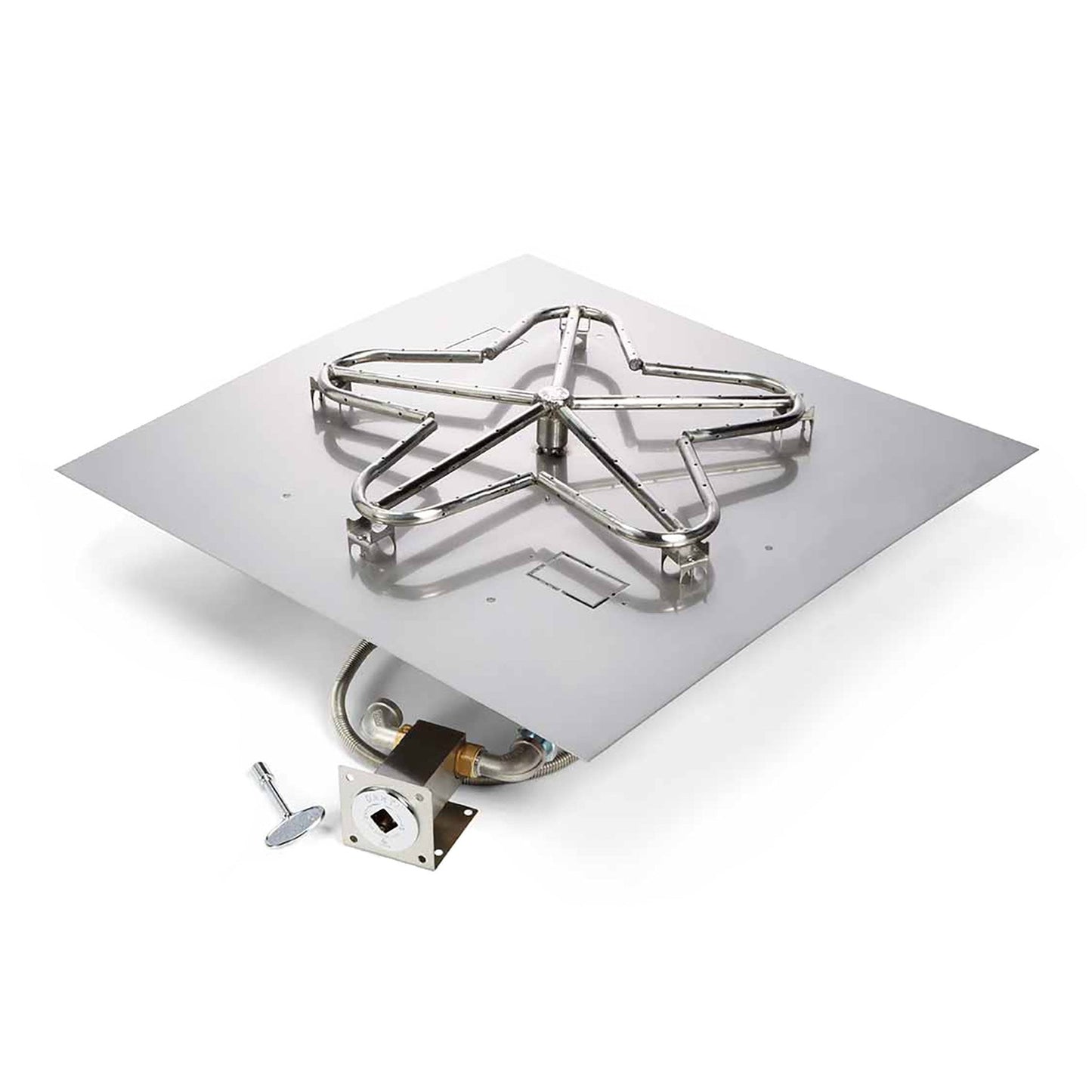 Square Flat Ignition Fire Pit Burner Kit Match Lit by HPC Fire