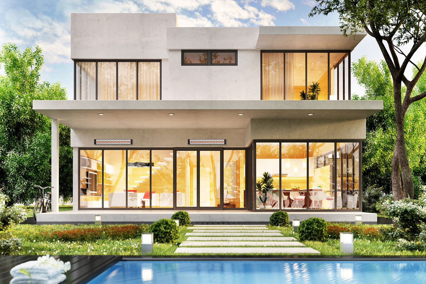 Infratech Motif Contemporary Fascia Kit for Single Element Heater | Black