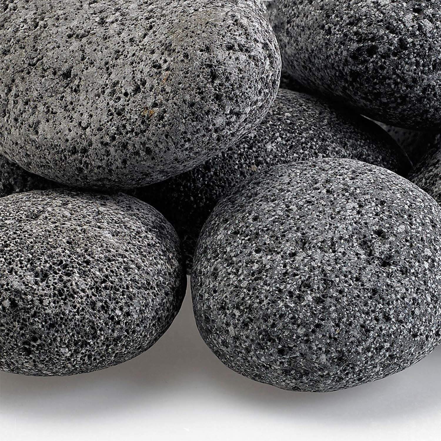 American Fire Glass Gray Lava Stone, 10 pounds, Large 2-4 Inch