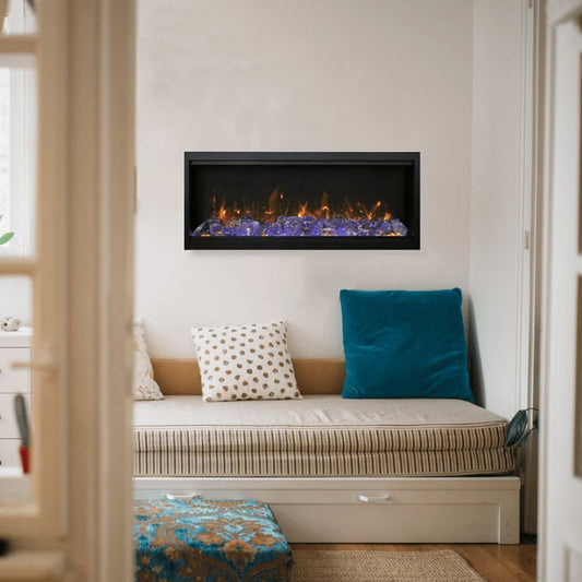 Amantii Symmetry Xtra Tall 100" Built-In Linear Electric Fireplace | SYM-100-XT