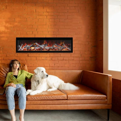 Amantii Symmetry Xtra Tall 100" Built-In Linear Electric Fireplace | SYM-100-XT
