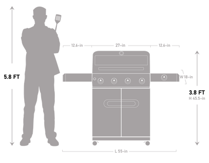 Monument Mesa 425 | Black Propane Gas Grill