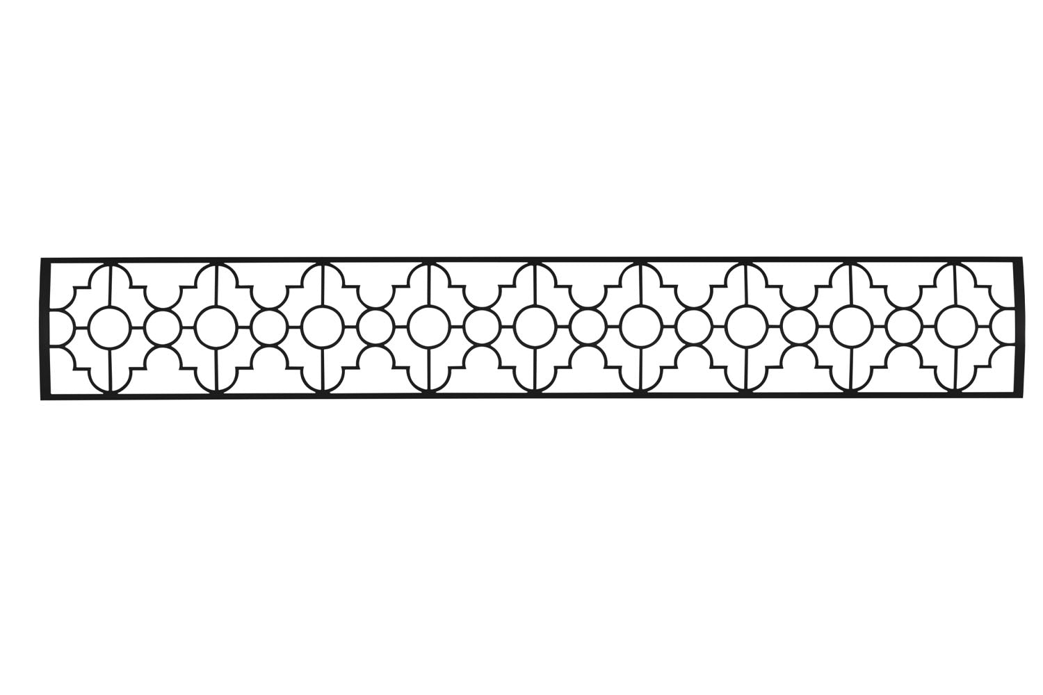 Infratech Motif Mediterranean Fascia Kit for Double Element Heater | Black