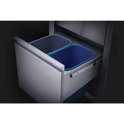 Napoleon - 18" Stainless Steel Double Waste Bin Drawer With Paper Towel Holder