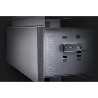 Napoleon - 18" Stainless Steel Double Waste Bin Drawer With Paper Towel Holder