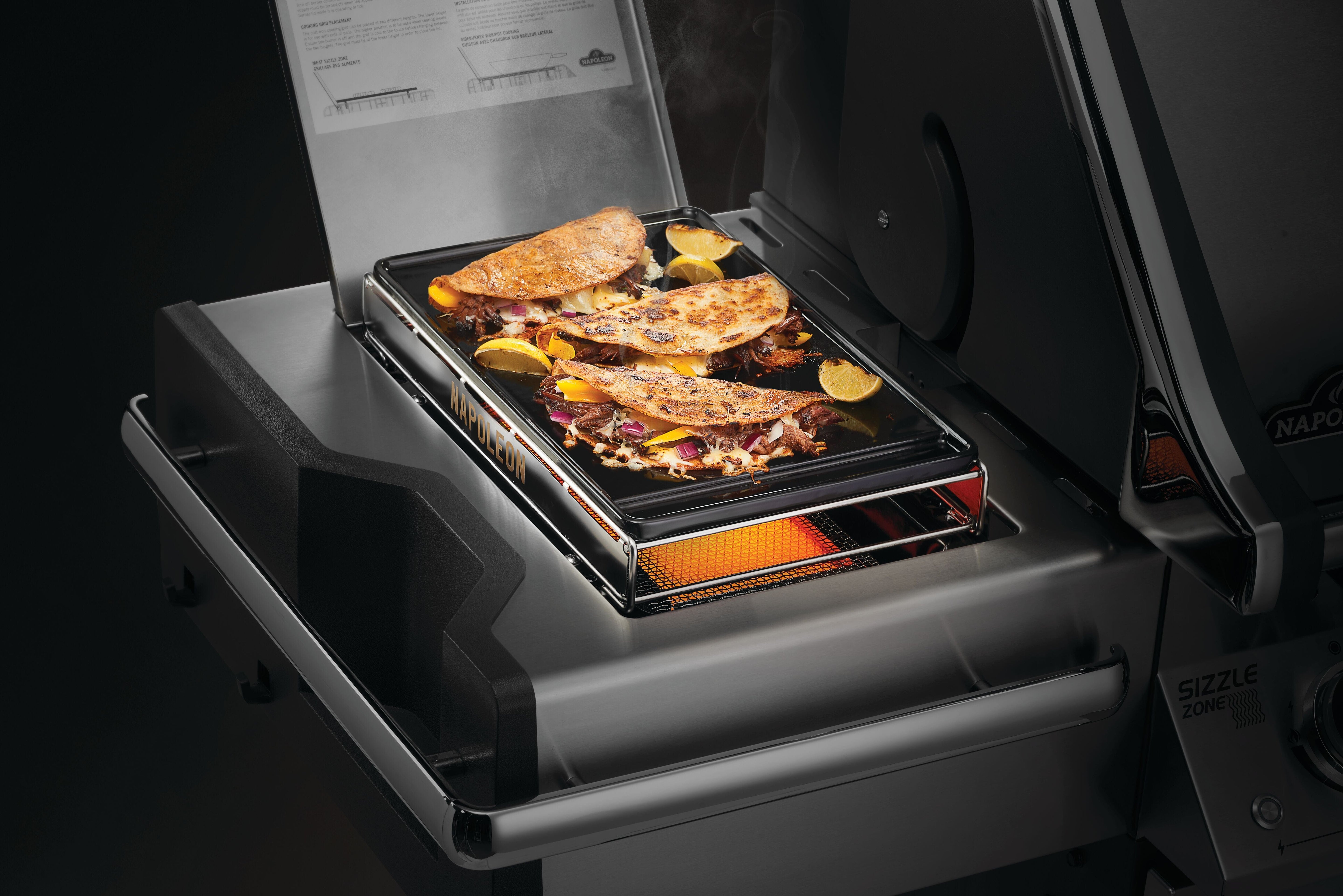Napoleon Large Cast Iron Griddle for Sizzle Zone - 56082 Fits in Rogue SE, PRO, and all Prestige Grills
