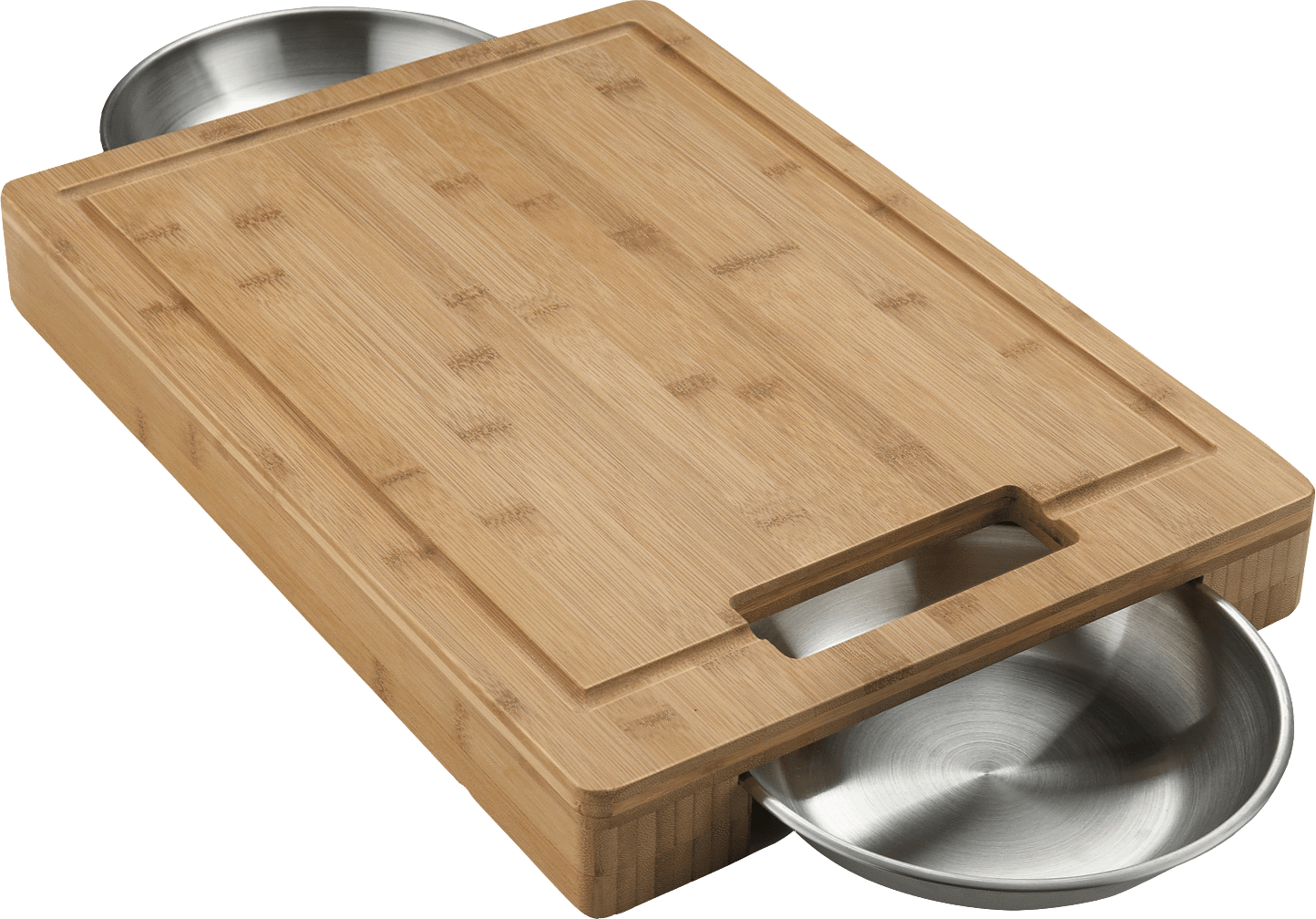 Napoleon PRO Cutting Board with Stainless Steel Bowls 70012