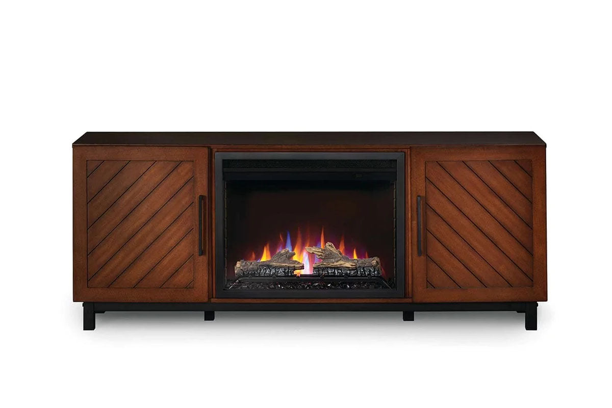 Napoleon Bella Media Console in Walnut | Cineview 26'' Electric Firebox