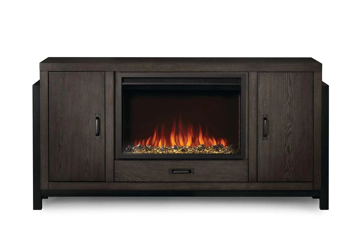 Napoleon Franklin Media Console in Oak | Cineview 30'' Electric Firebox