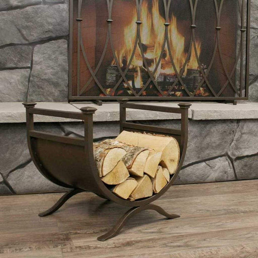 Pilgrim - 17" Burnished Bronze Addison Wood Holder