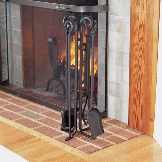 Pilgrim - 28" Matte Black Forged Hearth