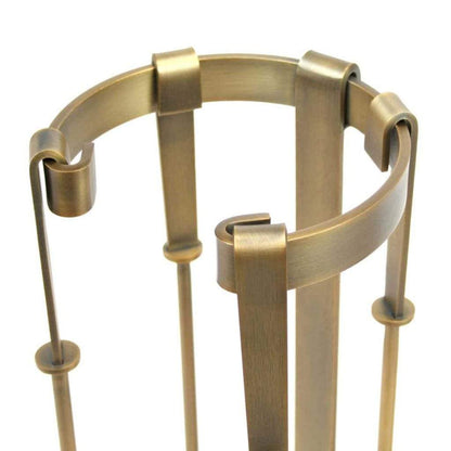 Pilgrim - 29" 4-Piece Burnished Brass Mid Century Tool Set