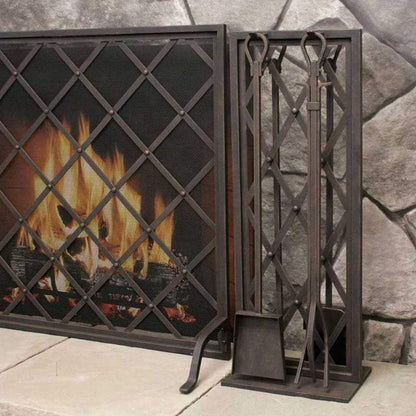 Pilgrim - 30" 4-Piece Distressed Bronze Iron Weave Tool Set