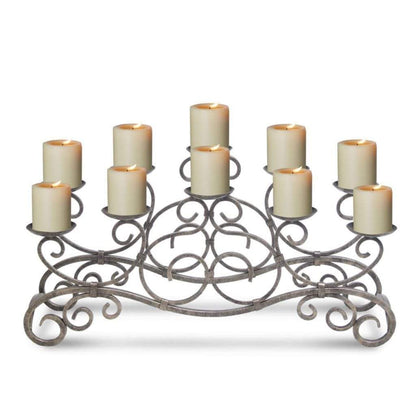 Pilgrim - 30" Distressed Bronze Brighton Candelabra