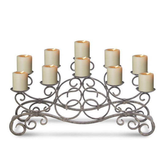 Pilgrim - 30" Distressed Bronze Brighton Candelabra