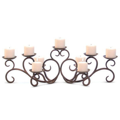 Pilgrim - 30" Distressed Bronze Hawthorne Candelabra